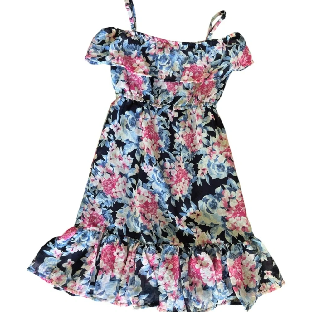 Gymboree Navy Floral Ruffle Sundress Girls Size 4 NWT Easter Spring Party